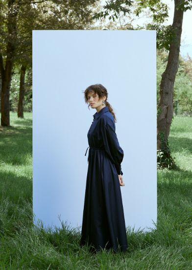 Bağcıklı Elbise Lacivert resmi