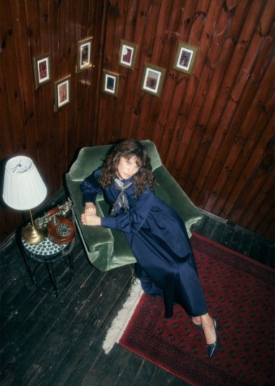 Bağcıklı Elbise Lacivert resmi