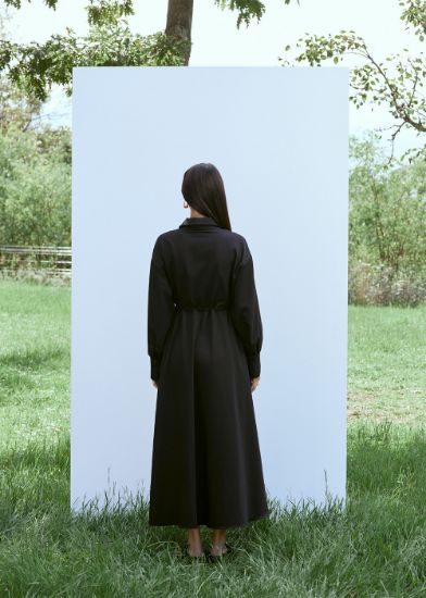 Bağcıklı Elbise Siyah resmi