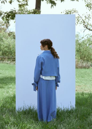 Parçalı Etek Mavi resmi