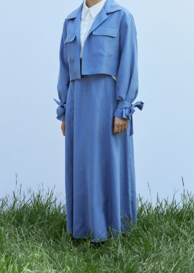 Parçalı Etek Mavi resmi