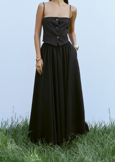 Büzgülü Etek Siyah resmi